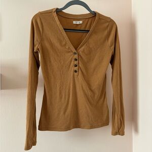 Fine Ribbed Henley Tee - Madewell